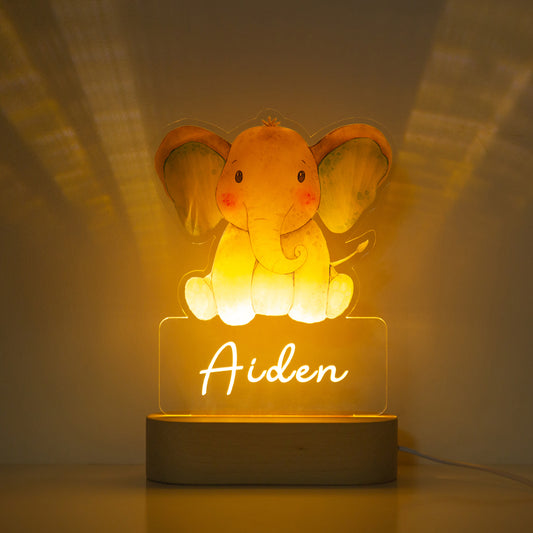 Nachttischlampe Elefant warm