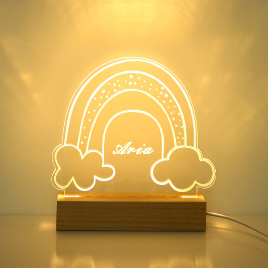 Nachttischlampe warmer Regenbogen