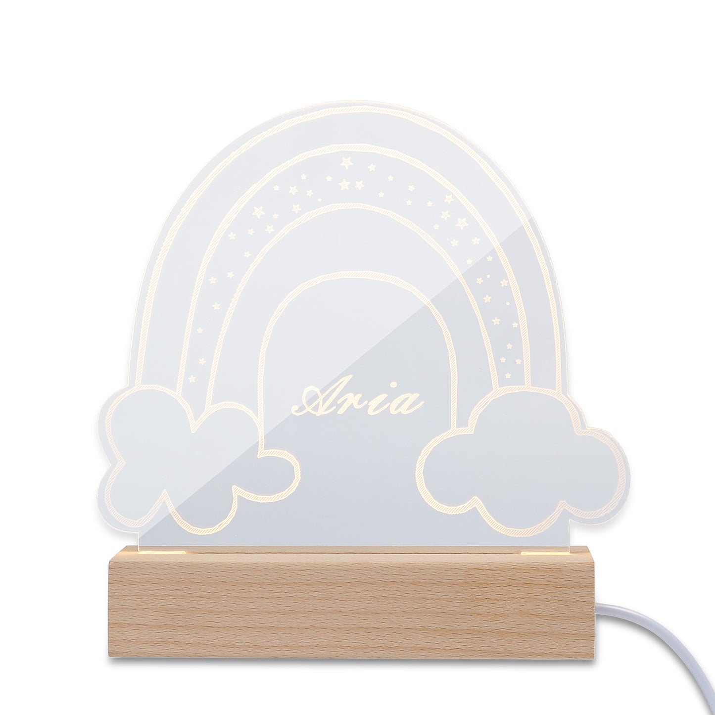 Nachttischlampe warmer Regenbogen