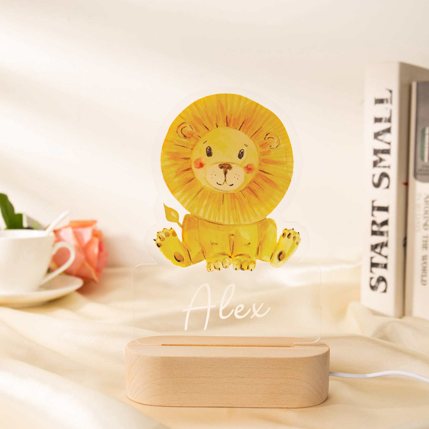 Nachttischlampe Löwe