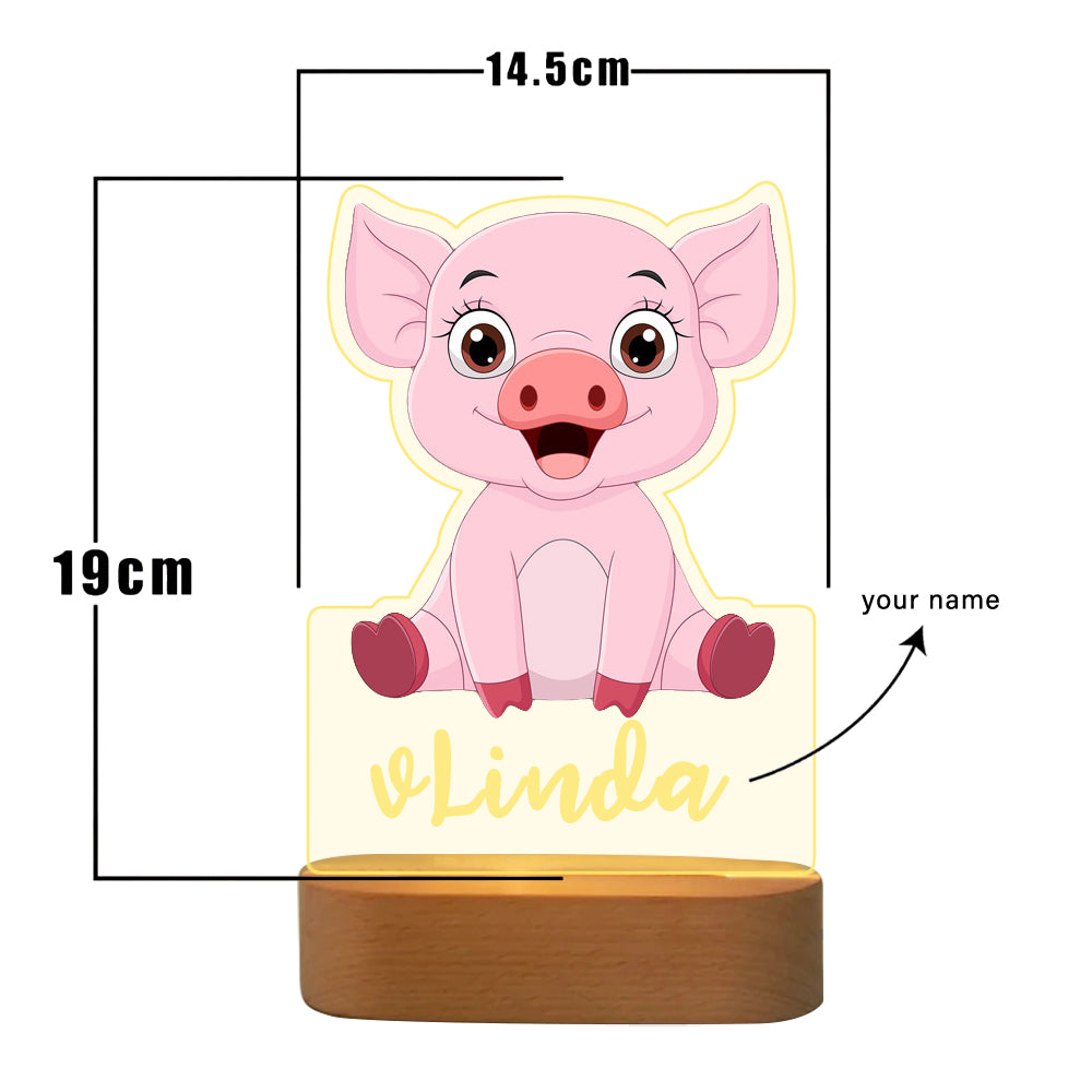Nachttischlampe Schwein