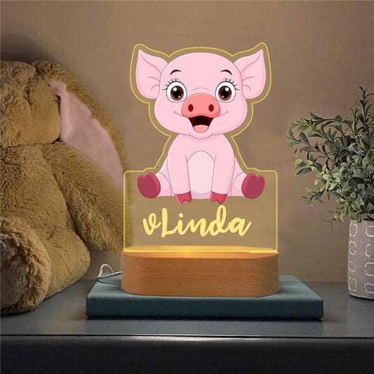 Nachttischlampe Schwein