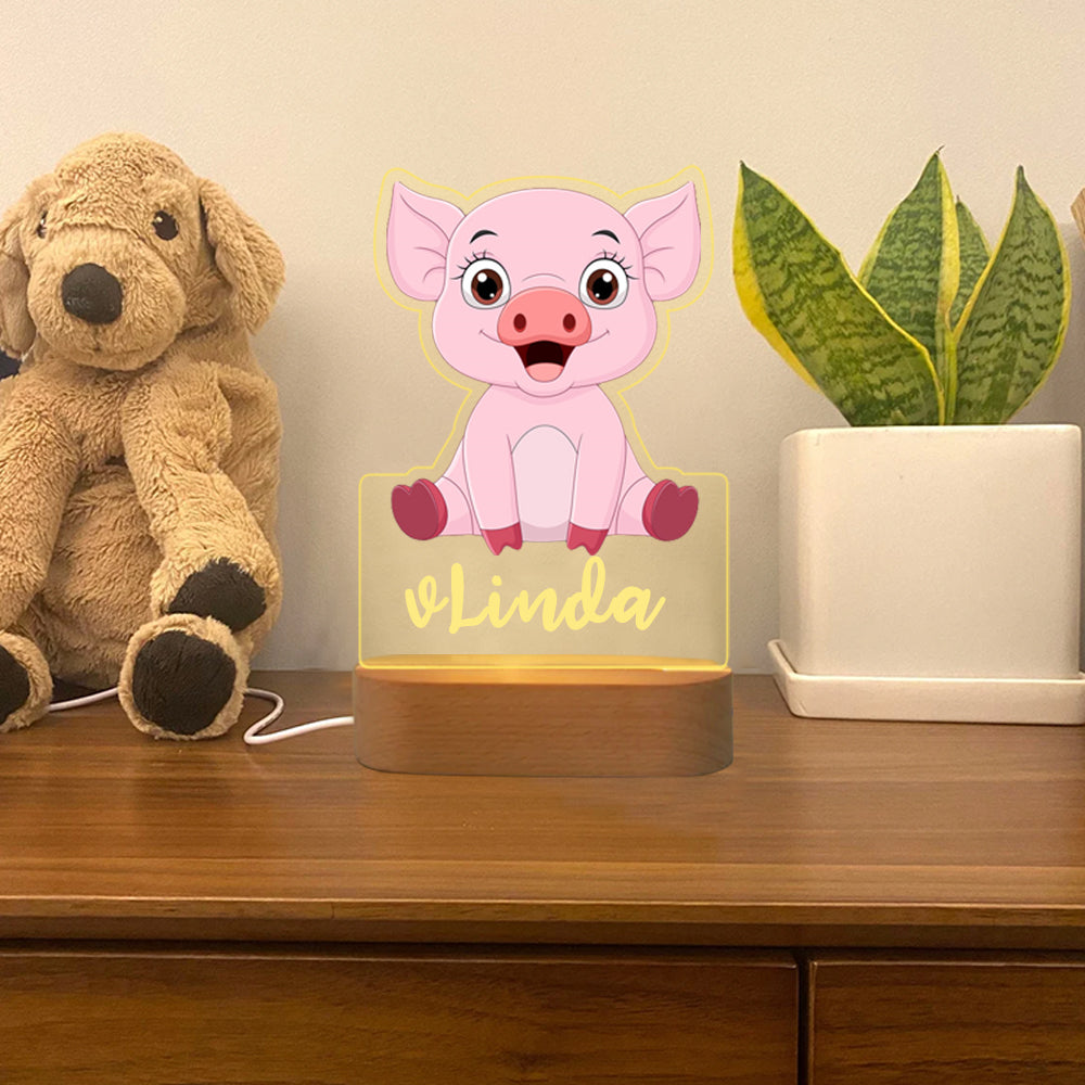 Nachttischlampe Schwein