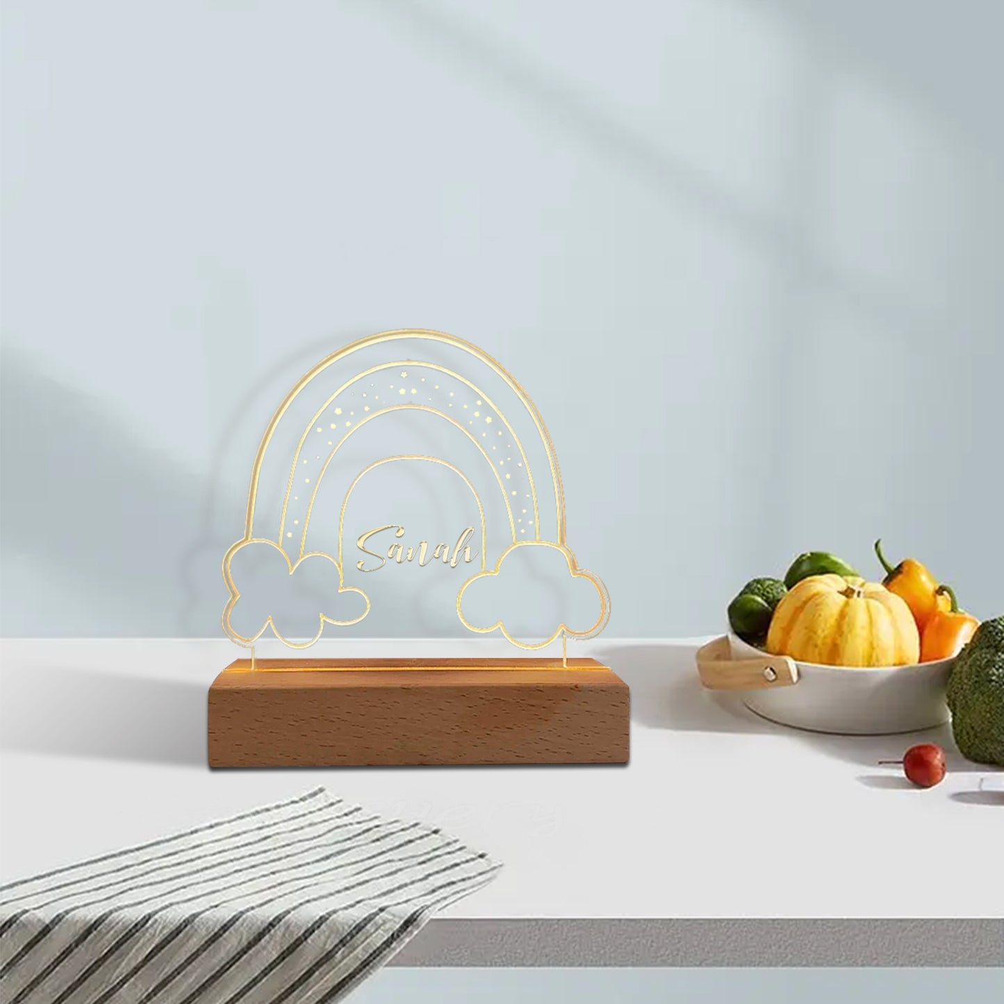 Nachttischlampe Bogen